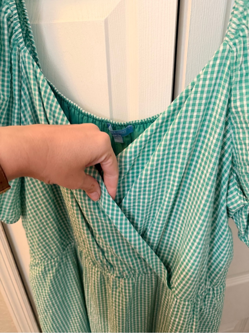Draper James RSVP Mint Gingham Dress - Picture 5 of 7